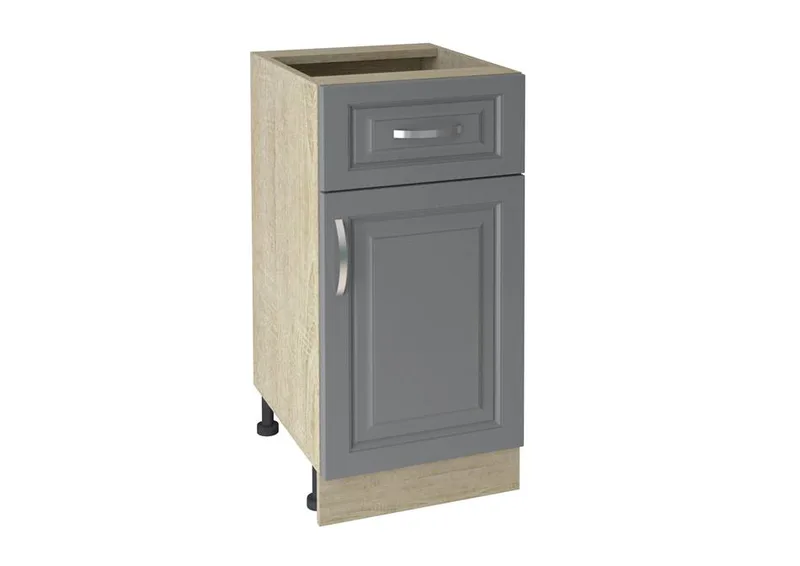 Ντουλάπι Κουζίνας επιδαπέδιο 40εκ., No 411 MDF, Genomax - Snow, Λευκό