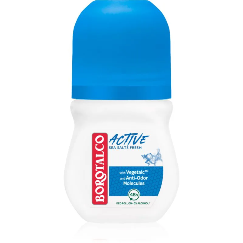 Borotalco Active Sea Salts Αποσμητικό roll-on με 48 - ώρη προστασία 50 ml