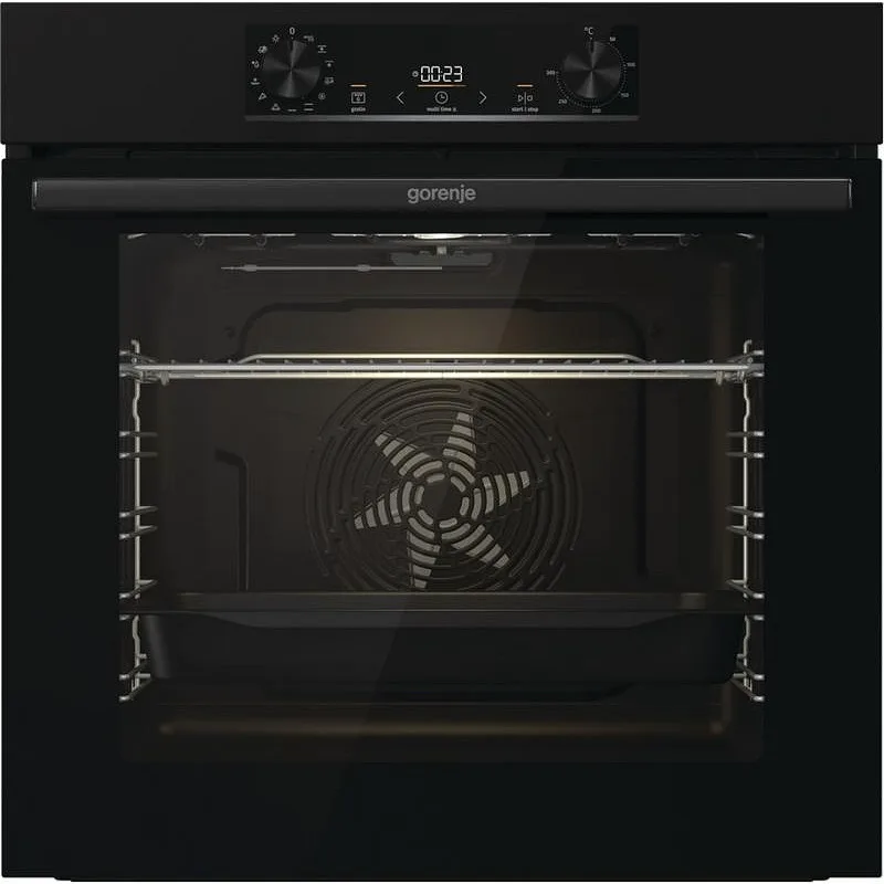 Gorenje BOP6737E02BK Φούρνος άνω Πάγκου 77lt χωρίς Εστίες, Π59.5εκ, με Πυρόλυση, Α, Μαύρος BOP6737E02BK