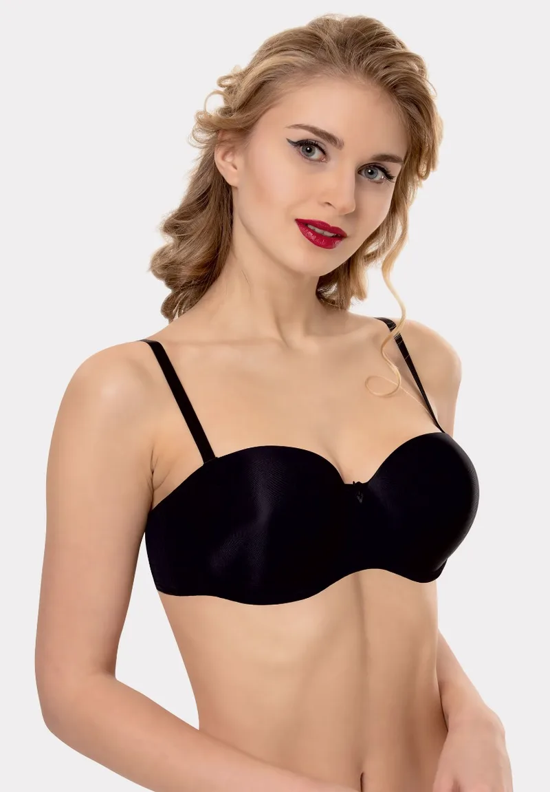 Σουτιεν Strapless Push Up Norddiva Μαύρο
