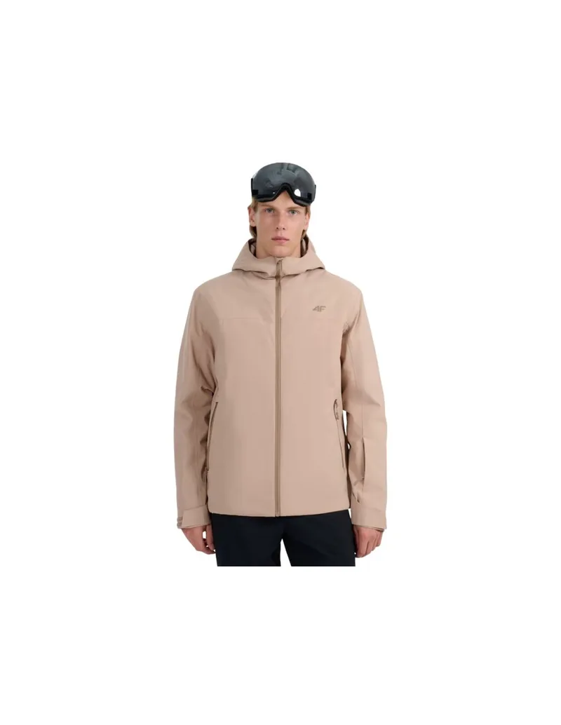Men's ski jacket 4F M0787 beige 4FWAW25TTJAM0787 83S
