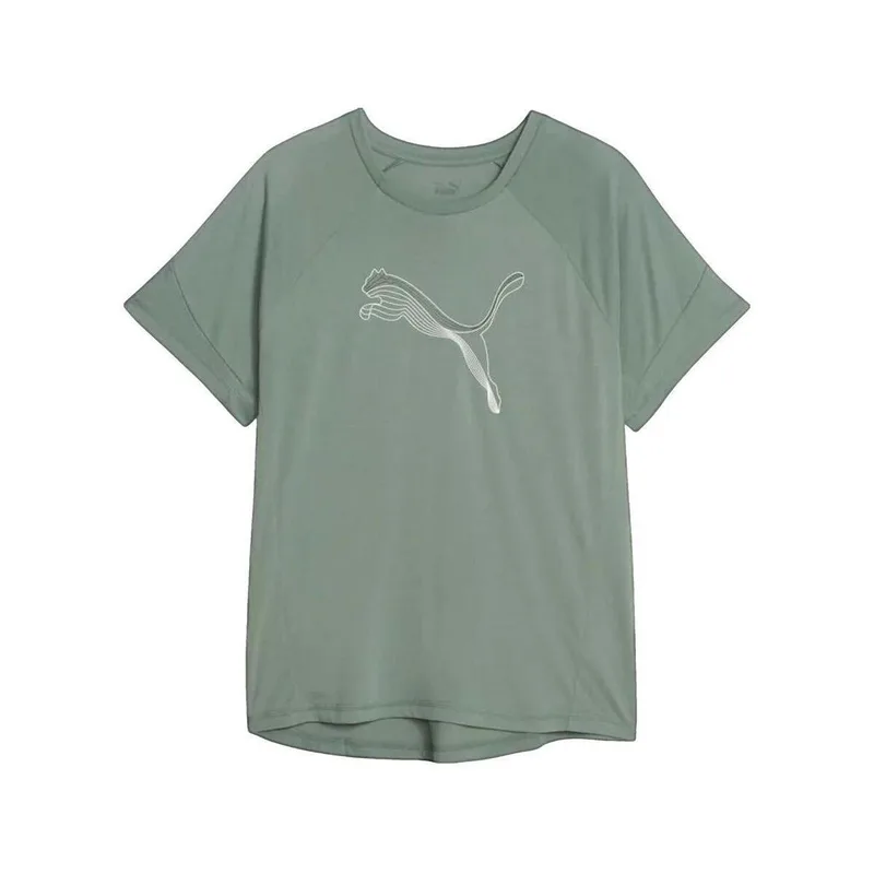 T-shirt με κοντά μανίκια Puma T-shirt Evostripe vert à manches courtes