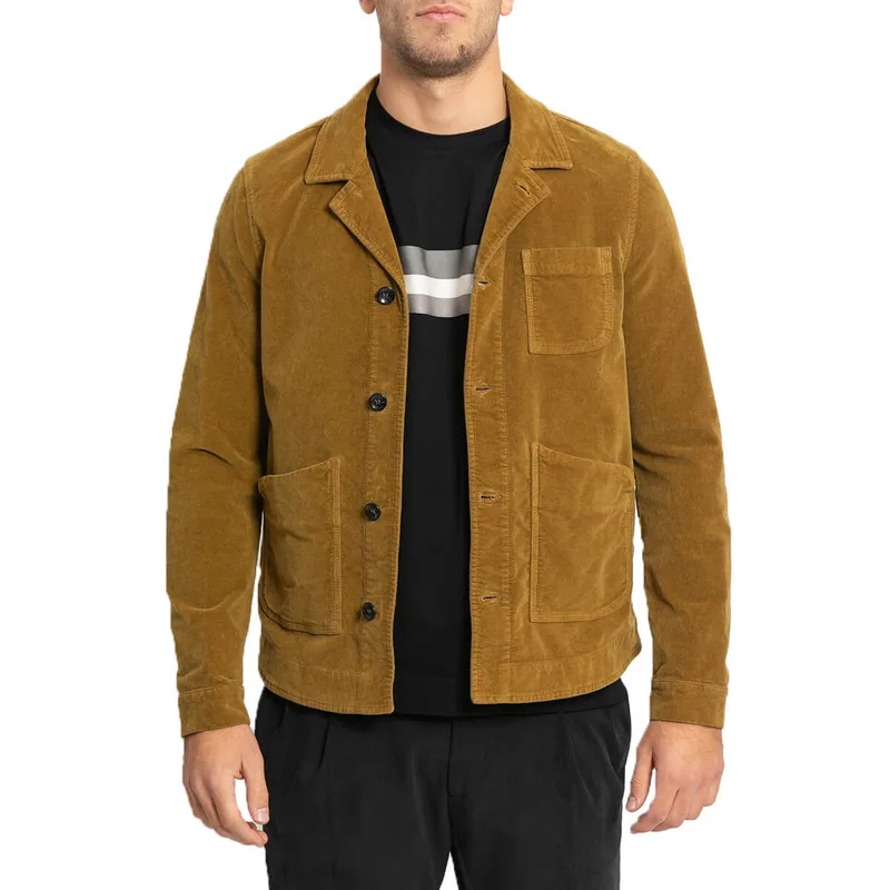 OFFICINA 36 Ανδρικό Καφέ Flap Pocket Shirt