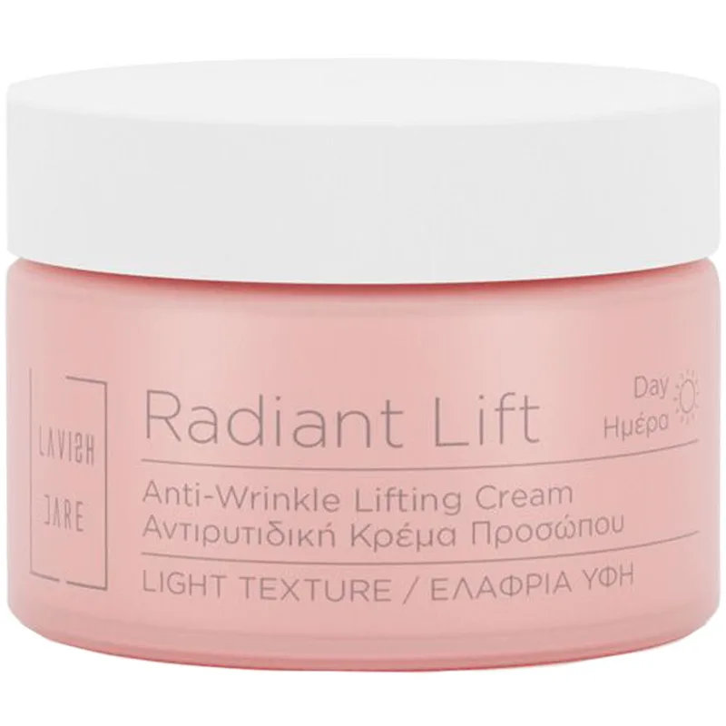 Lavish Care Radiant Lift Anti-Wrinkle Lifting Cream Light Texture Συσφικτική Κρέμα Προσώπου Ημέρας Κατά των Ρυτίδων Ελαφριάς Υφής με Αντιγηραντική Δράση 50ml