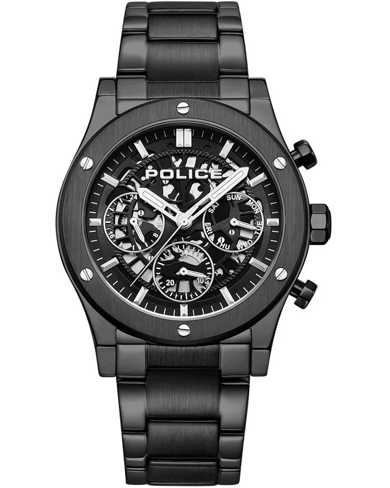 POLICE Knotty - PEWJK0006401, Black case with Stainless Steel Bracelet