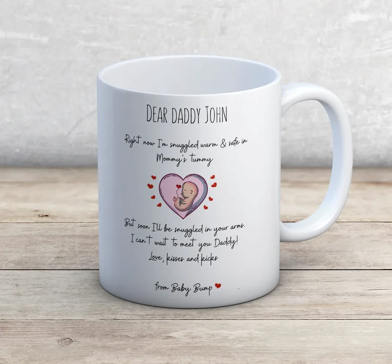 Κούπα απλή ή μαγική - Message from baby bump to daddy - Απλή