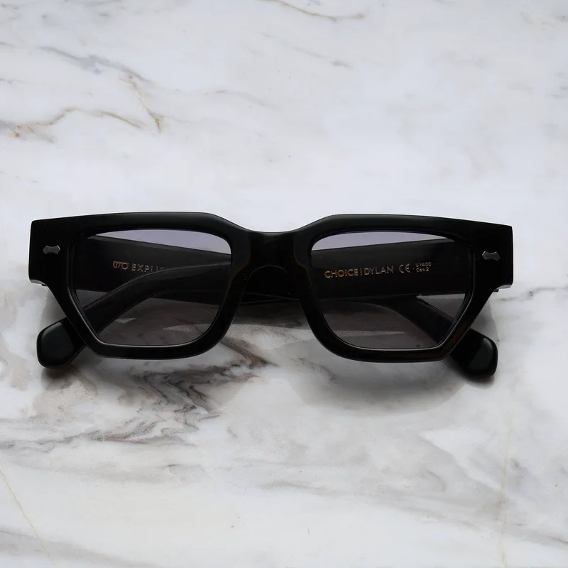 DYLAN Tinted Sunglasses | Black | Gray Shades | Explicit Poets Sunglasses