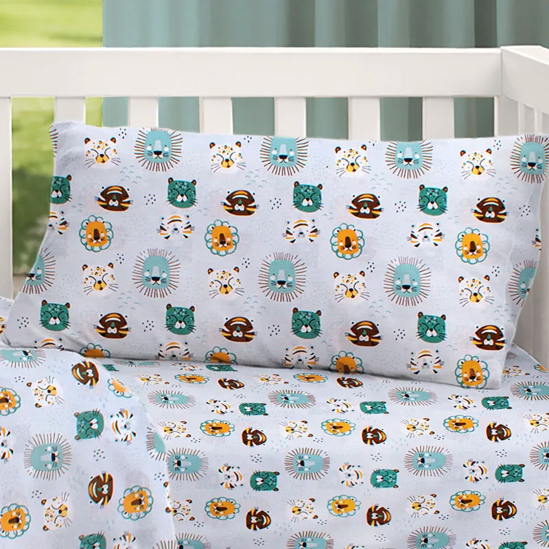 Μαξιλαροθήκη 50x70 Dimcol Big Cats 28 Light Aqua