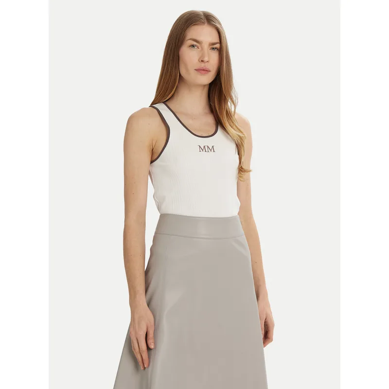 Max Mara Leisure Τοπ Sax 2516941027 Λευκό Slim Fit