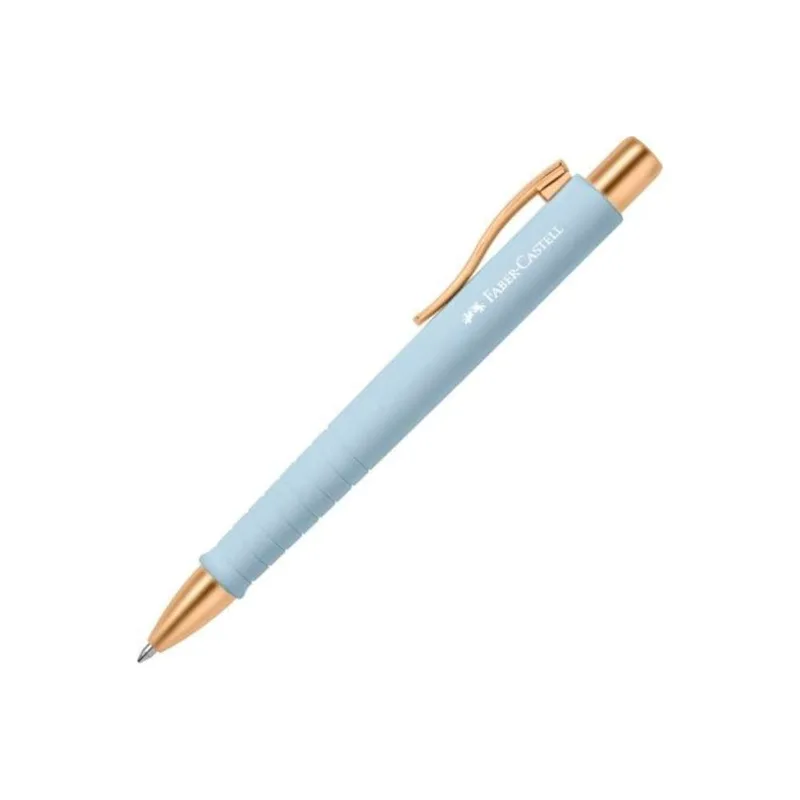 Faber-Castell Στυλό Ballpoint με Μπλε Μελάνι Poly Urban XB Sky Blue-Χρυσό