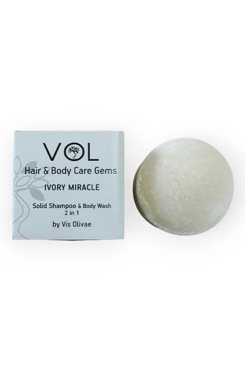 Σαμπουαν Και Αφρολουτρο Στερεο 2 Σε 1 Ivory Miracle 70Gr Μονόχρωμο VIS OLIVAE