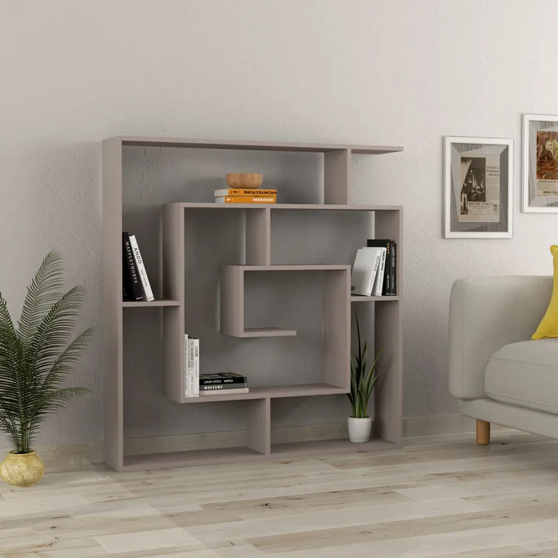 Βιβλιοθήκη Labirent - Light Mocha 855Dte5303 (125x128,6x22 cm)