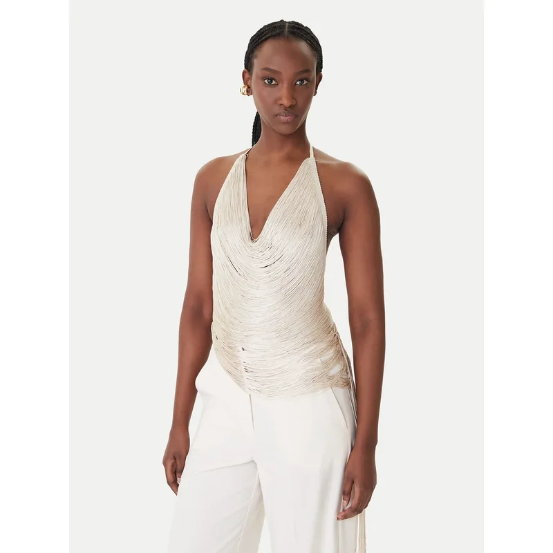 Patrizia Pepe Τοπ 8F0113/J406-W409 Μπεζ Regular Fit