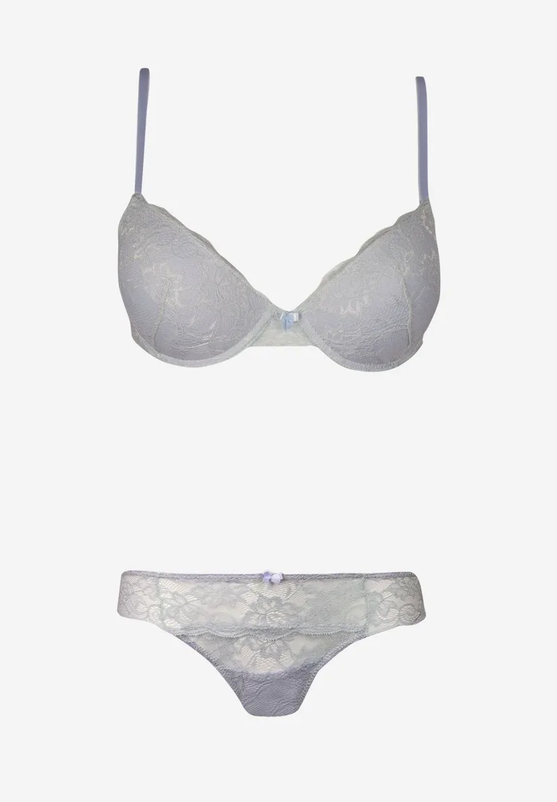 Σετ σουτιέν Push-Up και Brazil Norddiva 8009-Γαλάζιο