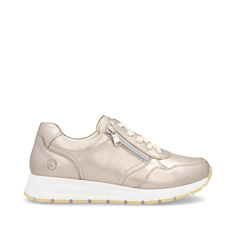 Remonte D2G01-90 Ανατομικό Δερμάτινο Sneaker Χρυσό