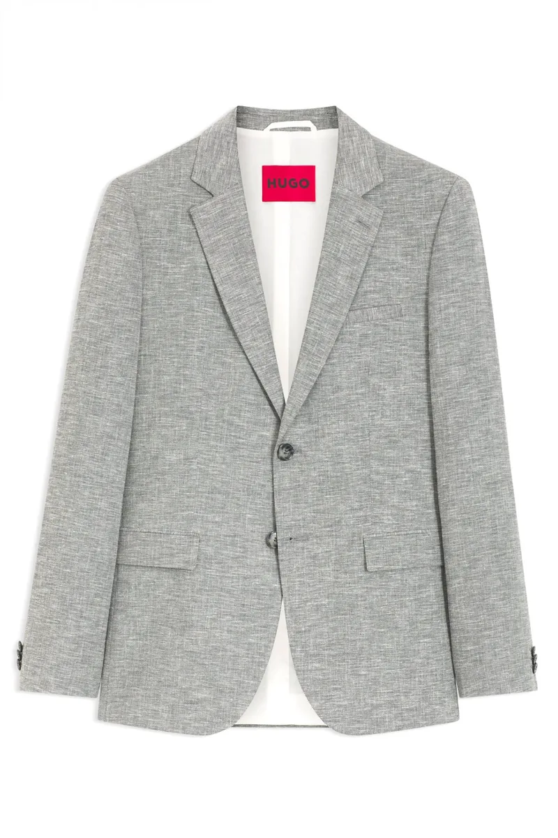HUGO ΣΑΚΑΚI ΚΟΥΣΤΟΥΜΙΟΥΙ EXTRA SLIM FIT ΛΙΝΟ ARTI253X ΓΚΡΙ