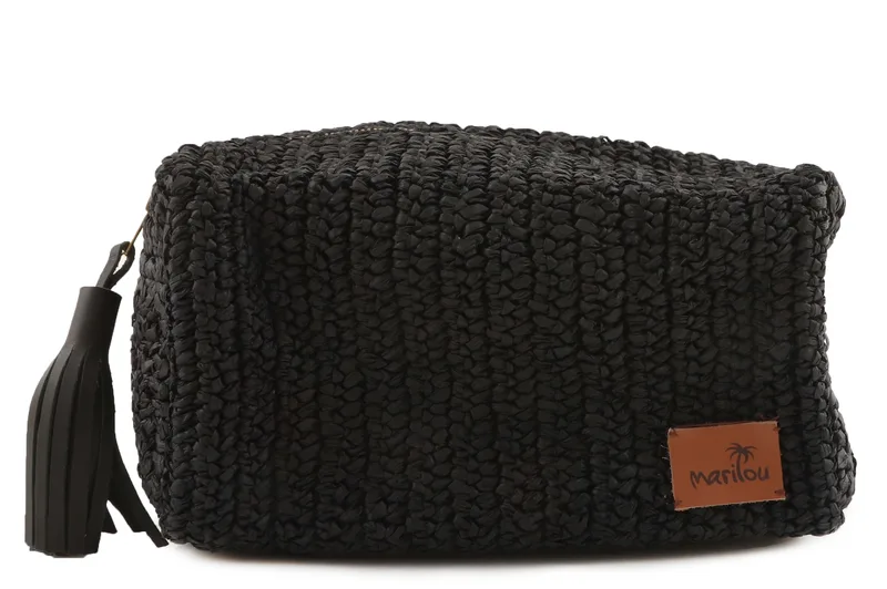 Τσάντα Ώμου Marilou Paper Raffia Bag 25×12×14cm BDS-1835-BLACK Γυναικείο