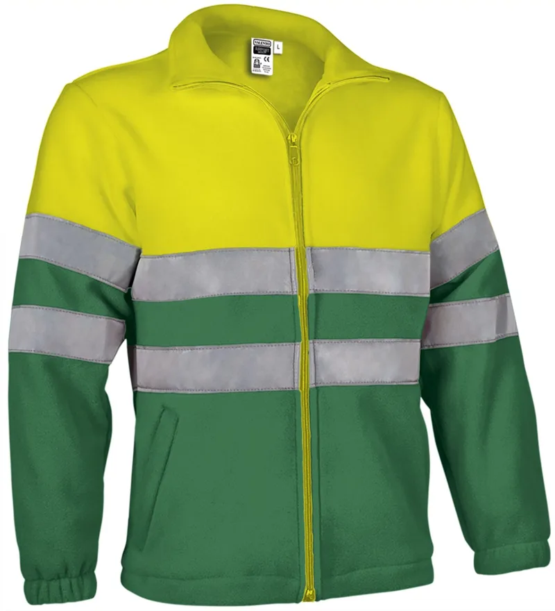 Hi-Vis Fleece Jacket AIRPORT Valento FPVAAIRAE Fluo Yellow-Amazon Green