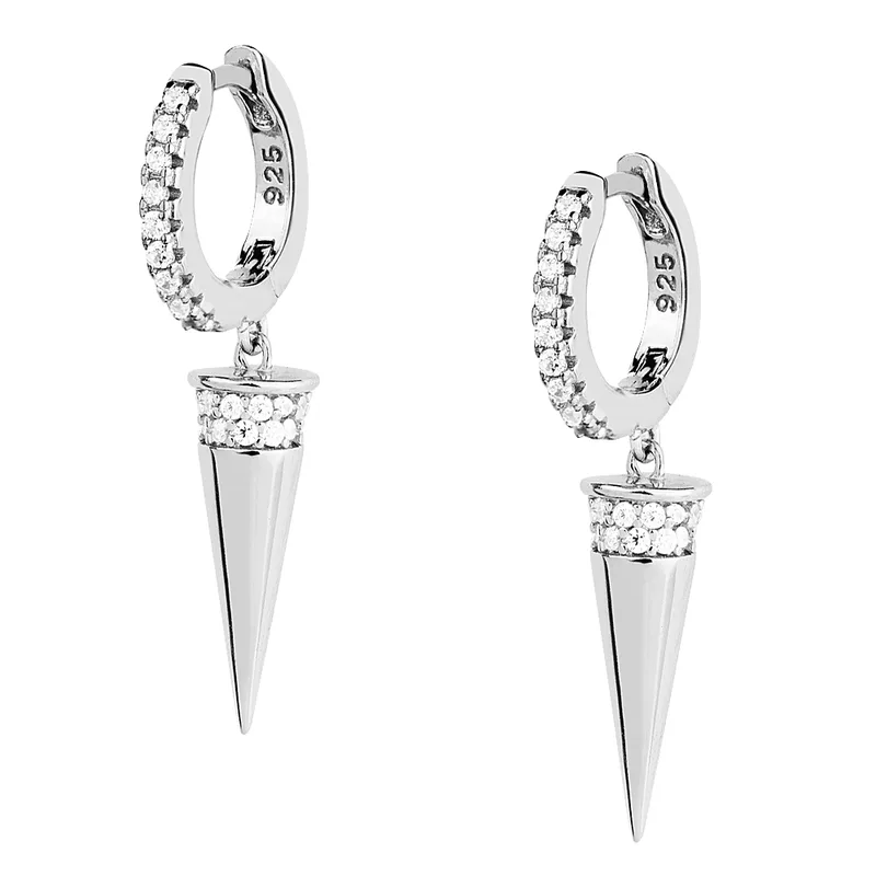 Σκουλαρίκια Cornicello Hoops από ασήμι 925°