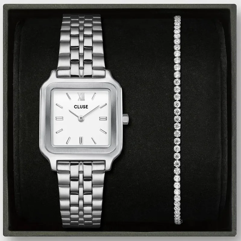 CLUSE Gracieuse Gift Set - CG11902, Silver case with Stainless Steel Bracelet