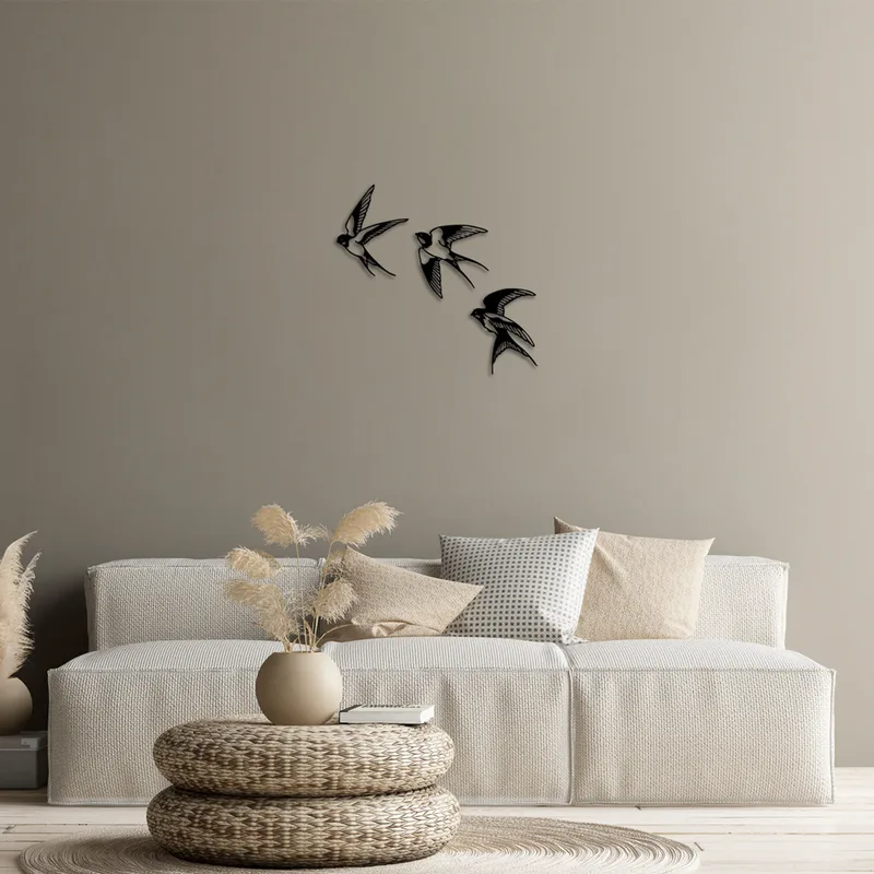 Μεταλλικό Διακοσμητικό Τοίχου Swallows - 294 899Skl2360 21x27 cm