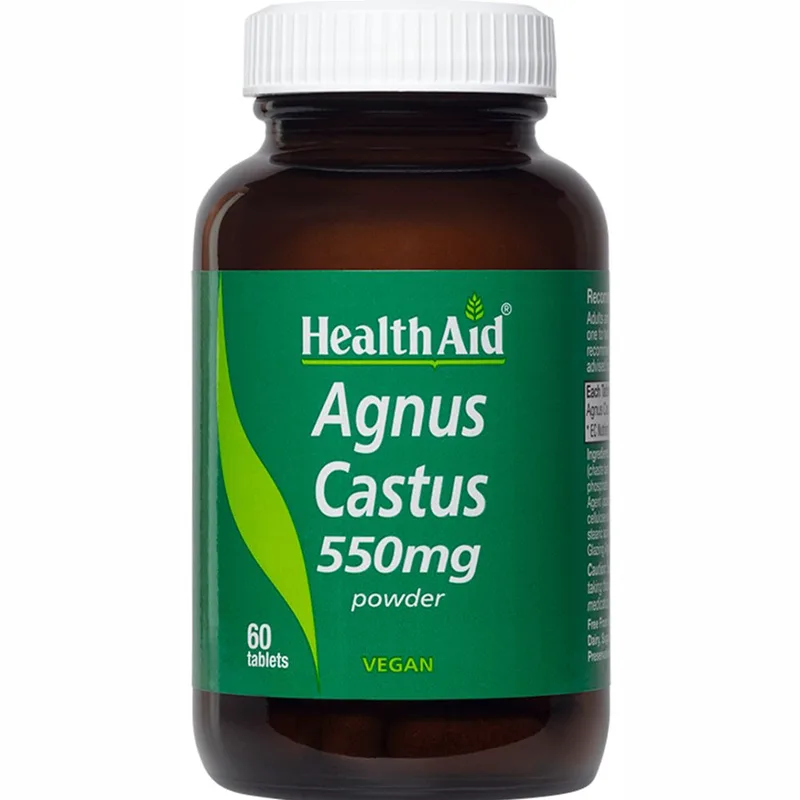 Health Aid Agnus Castus 550mg Συμπλήρωμα Διατροφής Σκόνης Λυγαριάς Κατά του Προεμμηνορρυσιακού Συνδρόμου, για Ορμονική Ισορροπία με Αντιοξειδωτικές Ιδιότητες 60tabs