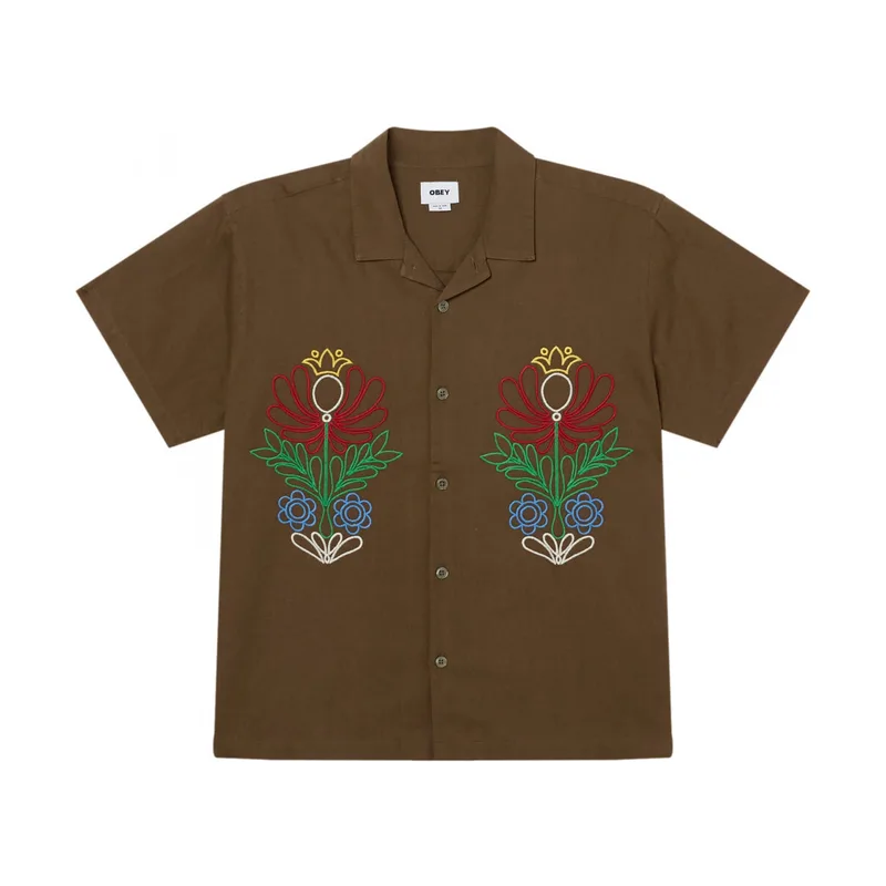 Πουκάμισο με κοντά μανίκια Obey Perry woven