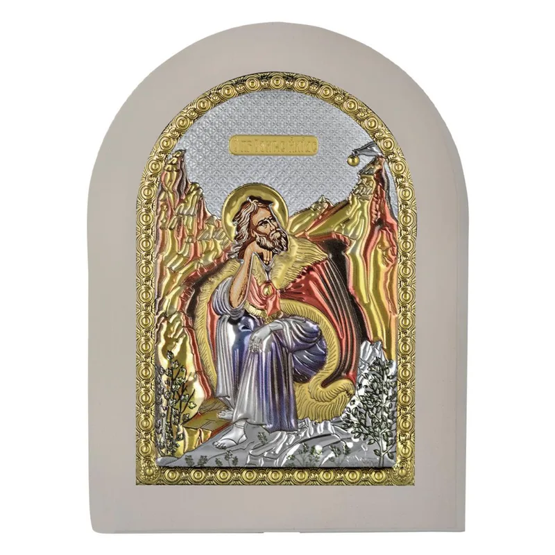 Ασημένια Εικόνα του Προφήτη Ηλία MA-E1128-X-WC