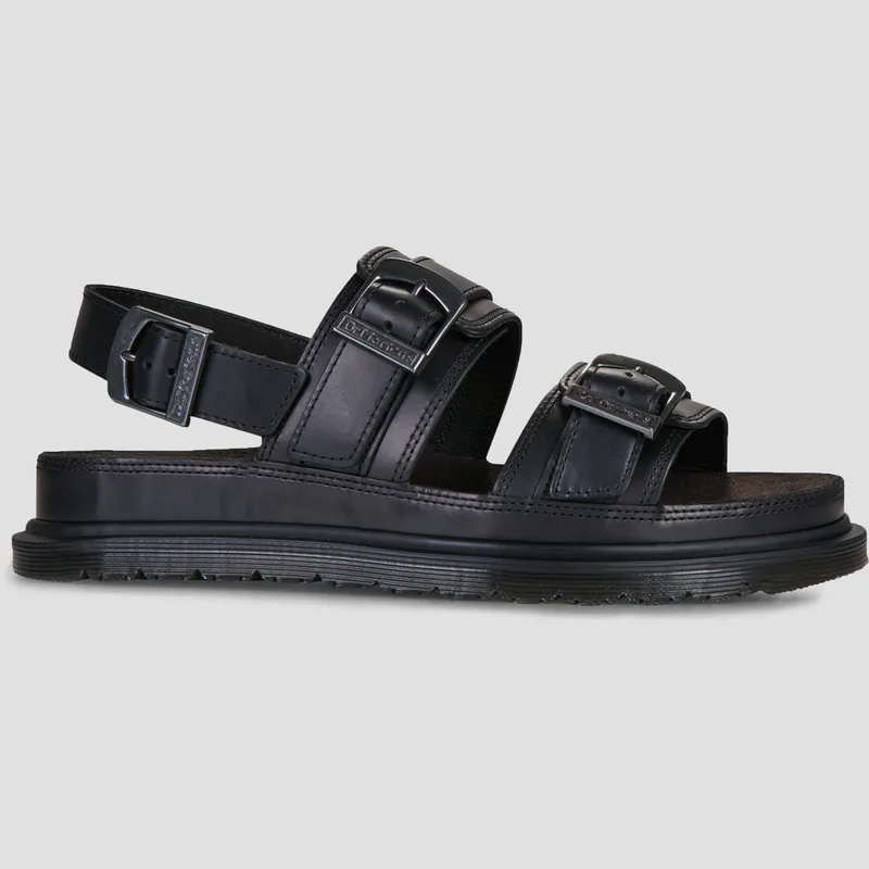 Σανδάλια χωρίς τακούνι Dr. Martens San Two Strap Sandal Black Orleans