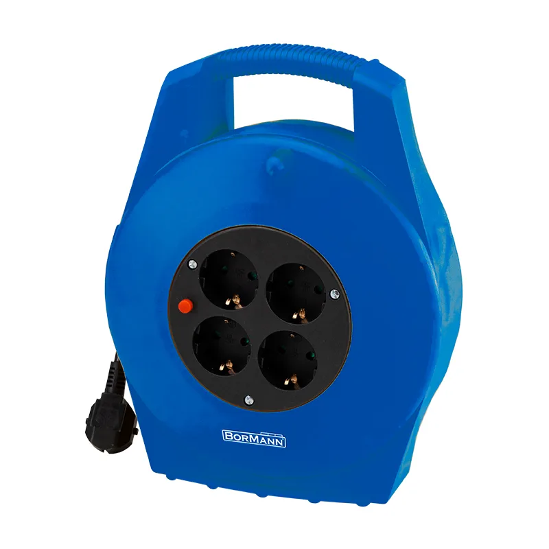 BORMANN BCR2210 Μπαλαντέζα Καρούλι με Προστασία Υπερθέρμανσης 5m,3x1.5mm,Κλειστού Τύπου,4 Πρίζες 054016