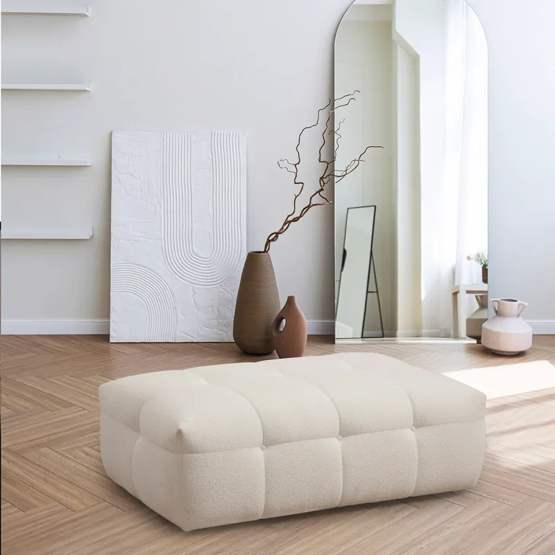 Ταμπουρέ Cady Ottoman - Μπεζ 560Are1444 (80x42x120)