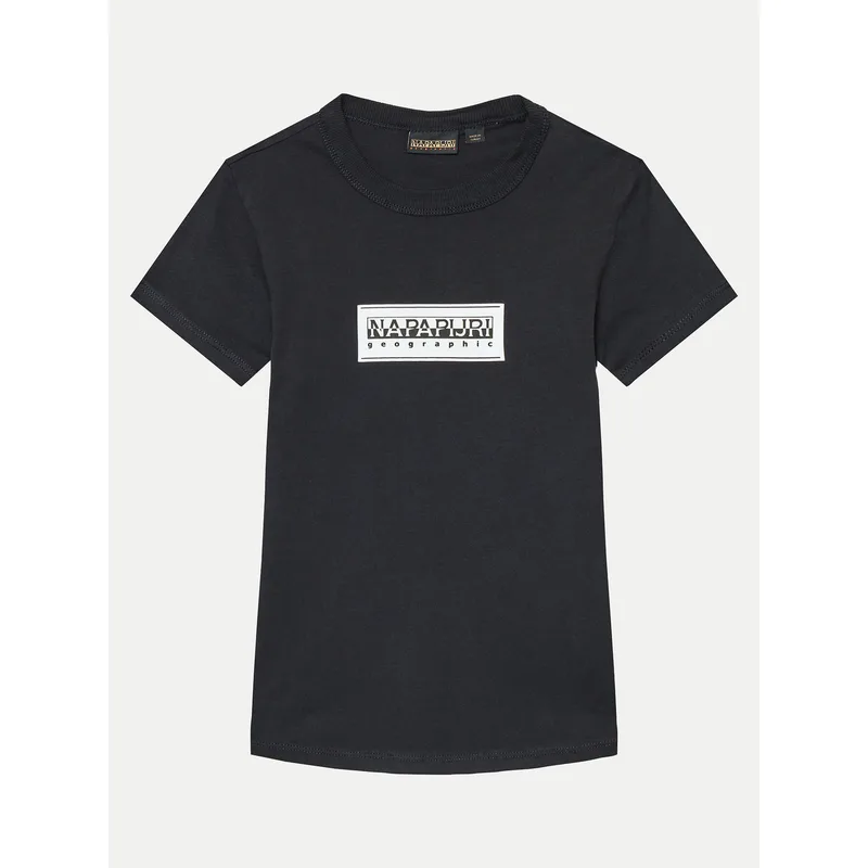 Napapijri T-Shirt S-Chamois NP0A4HYL S Μαύρο Regular Fit