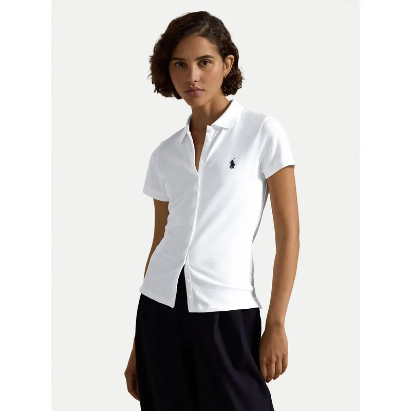 Polo Ralph Lauren Polo 211939272002 Λευκό Slim Fit