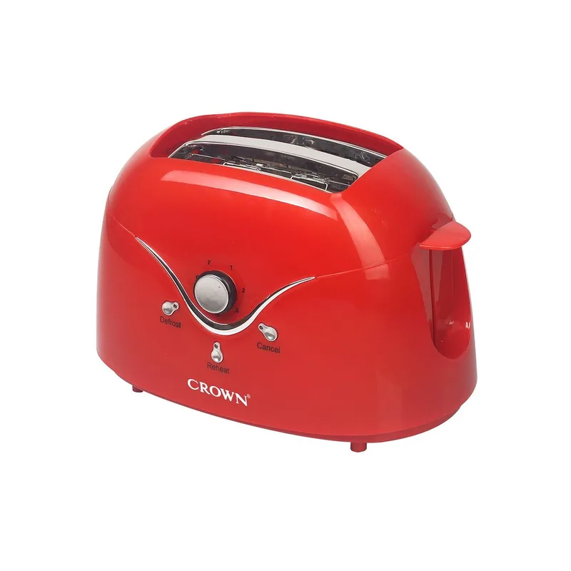 Φρυγανιέρα 2 Θέσεων 750W Κόκκινη, CTS-789RD, Crown
