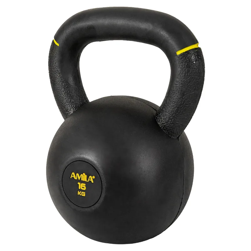 Kettlebell Original Rubber 16kg Μαύρο/Κίτρινο