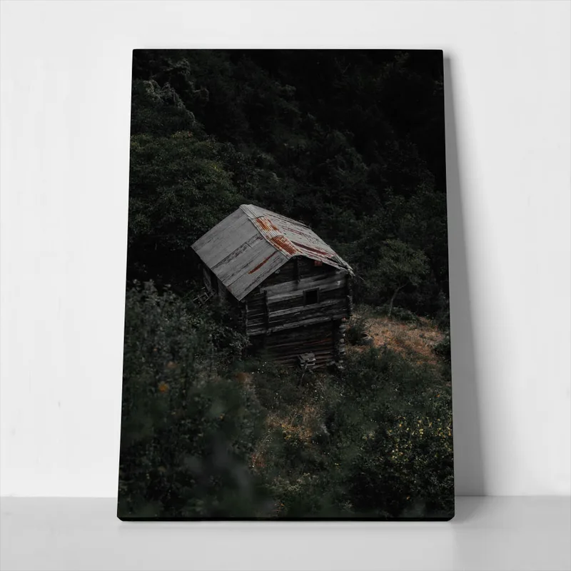 Πίνακας σε Καμβά RUSTIC FARMHOUSE OLD CABIN
