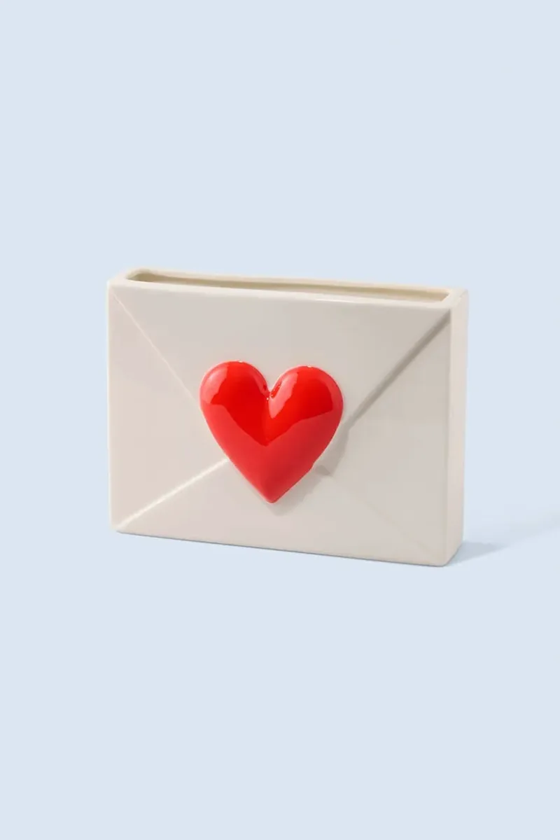 Fluid Market διακοσμητική βάζο Heart 16,5 cm