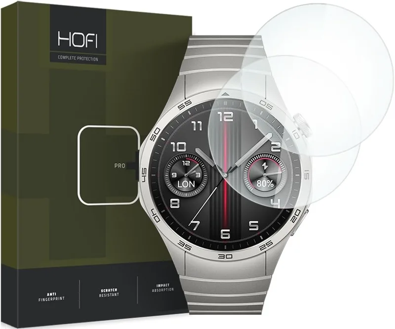 Hofi Premium Pro+ Tempered Glass - Αντιχαρακτικό Γυαλί Οθόνης Huawei Watch GT 4 46mm - Clear - 2 Τεμάχια (9319456606997)