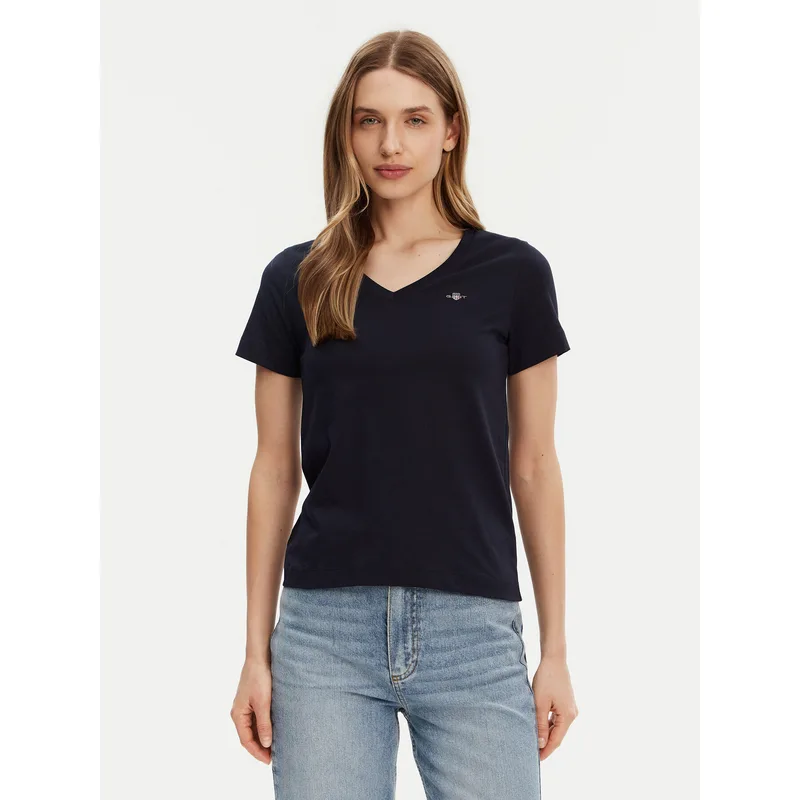 Gant T-Shirt Shield 4200750 Σκούρο μπλε Regular Fit