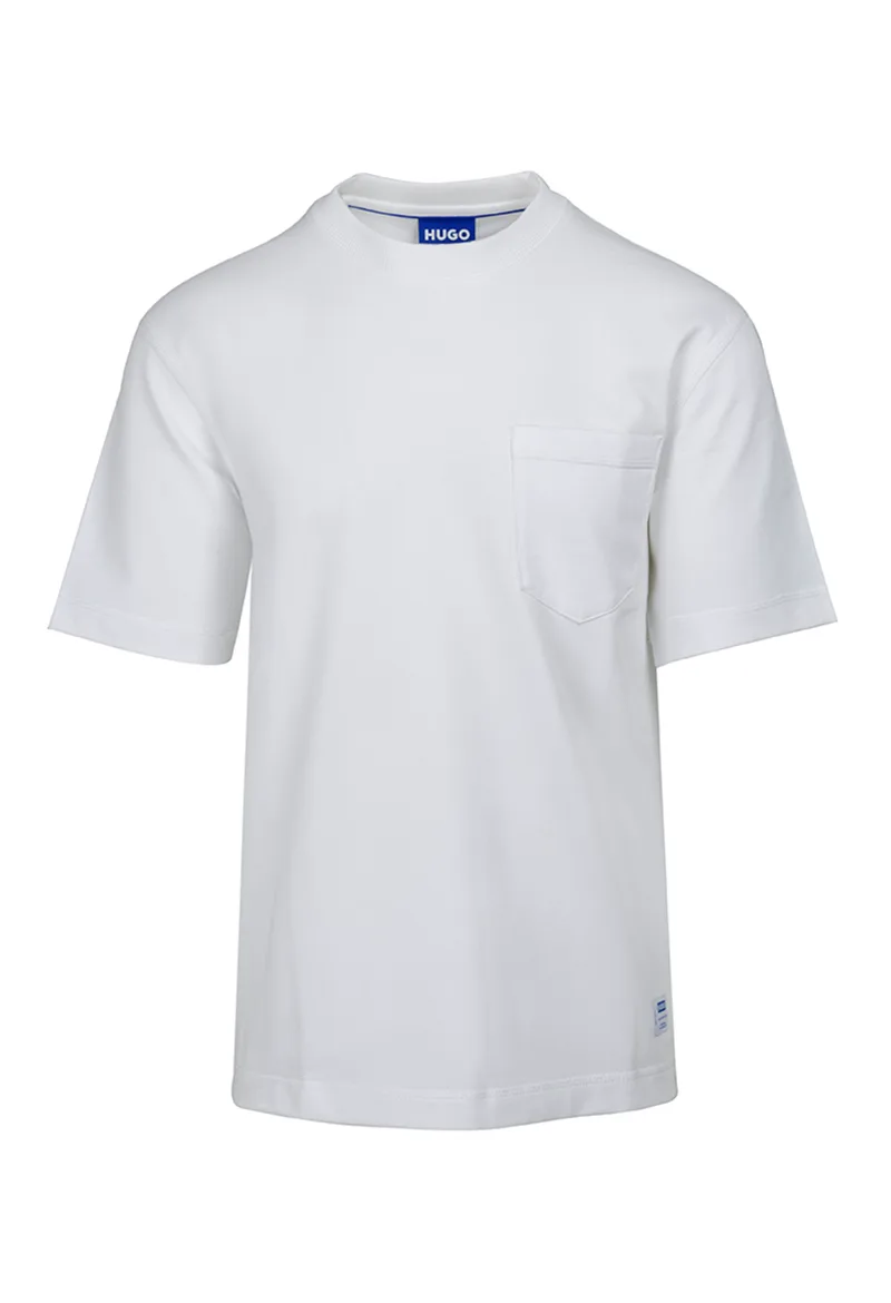 ΑΝΔΡΙΚΟ T-SHIRT HUGO NESTITE ΚΟΝΤΟΜΑΝΙΚΟ ΛΕΥΚΟ