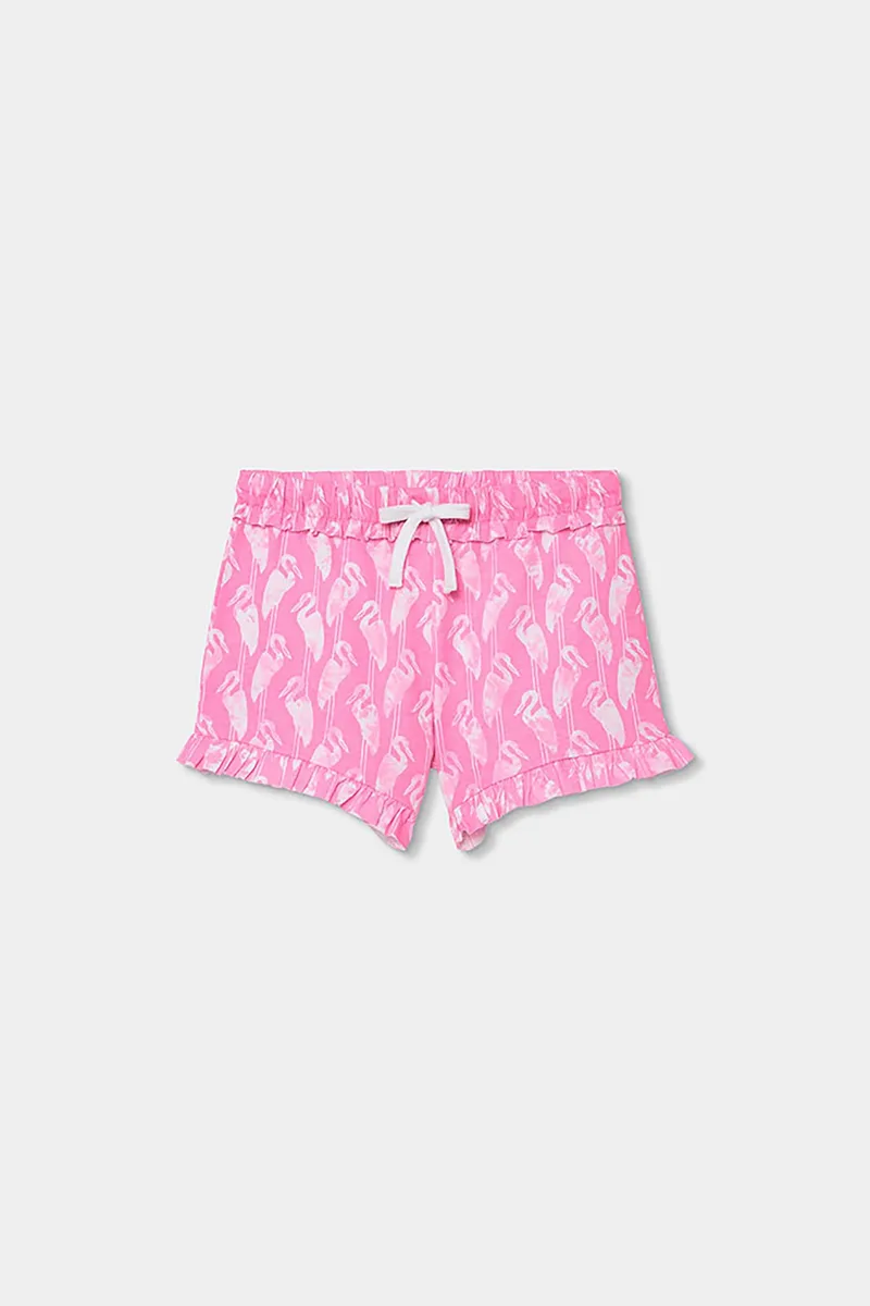 Boboli παιδικό σορτς με all-over print - 443078 Φούξια