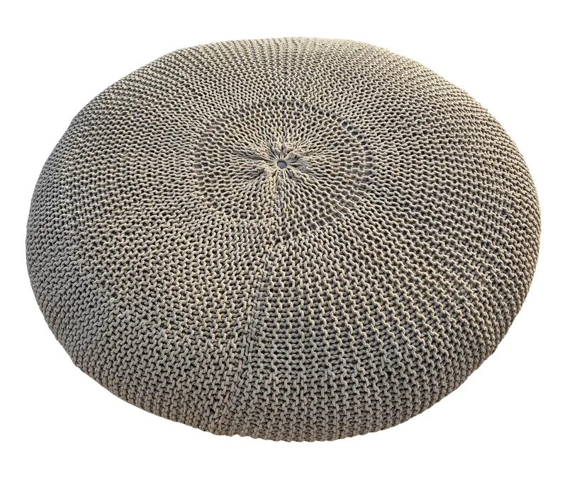 Πουφ Macrame 200x200x50εκ. Μπεζ Komvos Home 7006470-1 (Χρώμα: Μπεζ, Ύφασμα: Μακραμέ) - KOMVOS HOME - 7006470-1