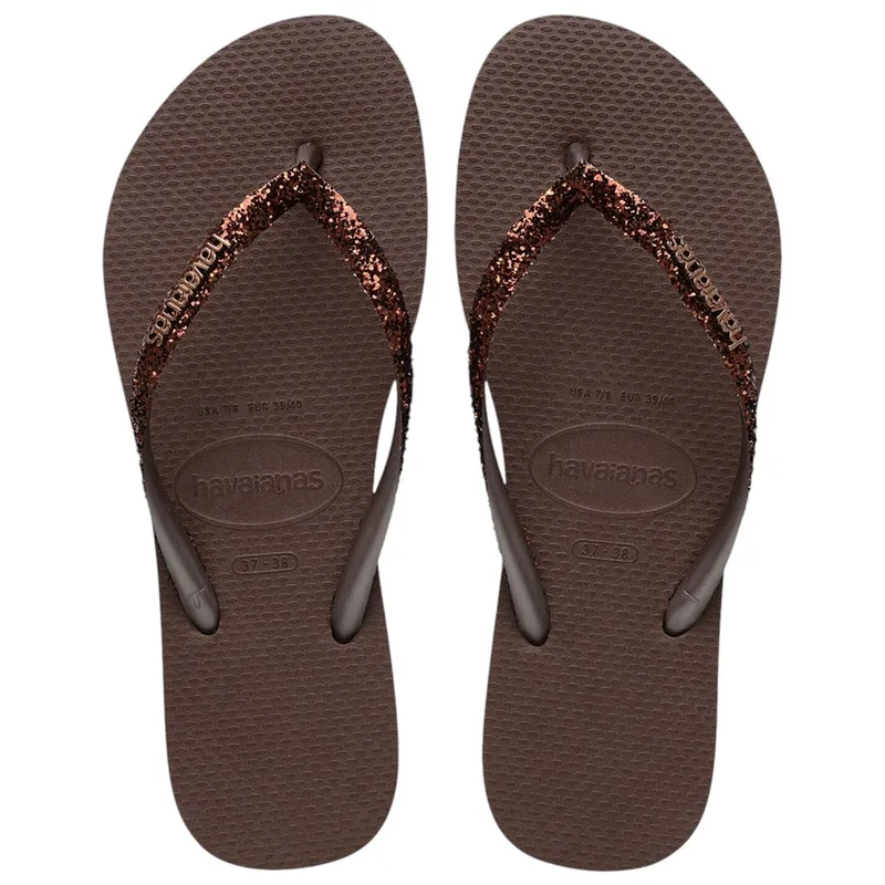 Havaianas W Slim Glitter II FC (4146975-0727 Cafe)