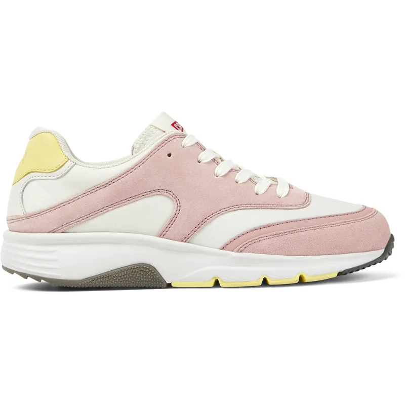 CAMPER Drift - Sneakers Για Γυναικεία - Λευκό,Ροζ,Κίτρινο, Μέγεθος 37, Cotton fabric