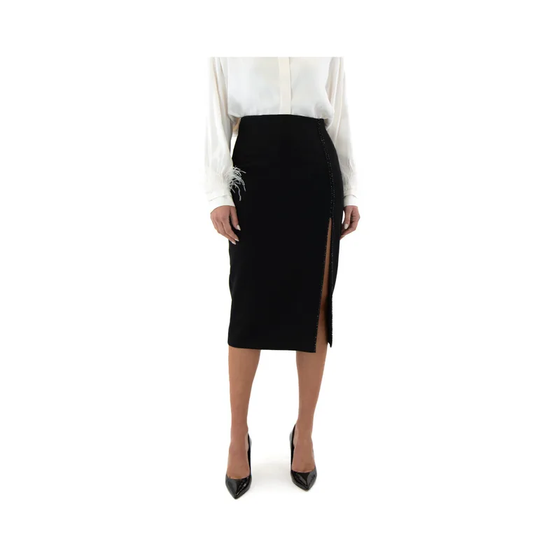 Μίντι φούστες Access Fashion SLIT MIDI SKIRT WOMEN
