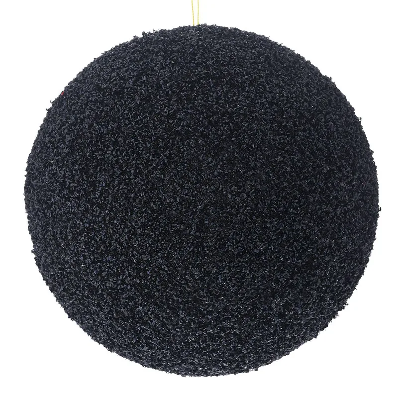 Χριστουγεννιάτικη Μπάλα Polyfoam Μαύρη Glitter 20εκ. iliadis 83551 (Σετ 2 Τεμάχια) (Χρώμα: Μαύρο, Υλικό: Polyfoam) - Iliadis - il_83551