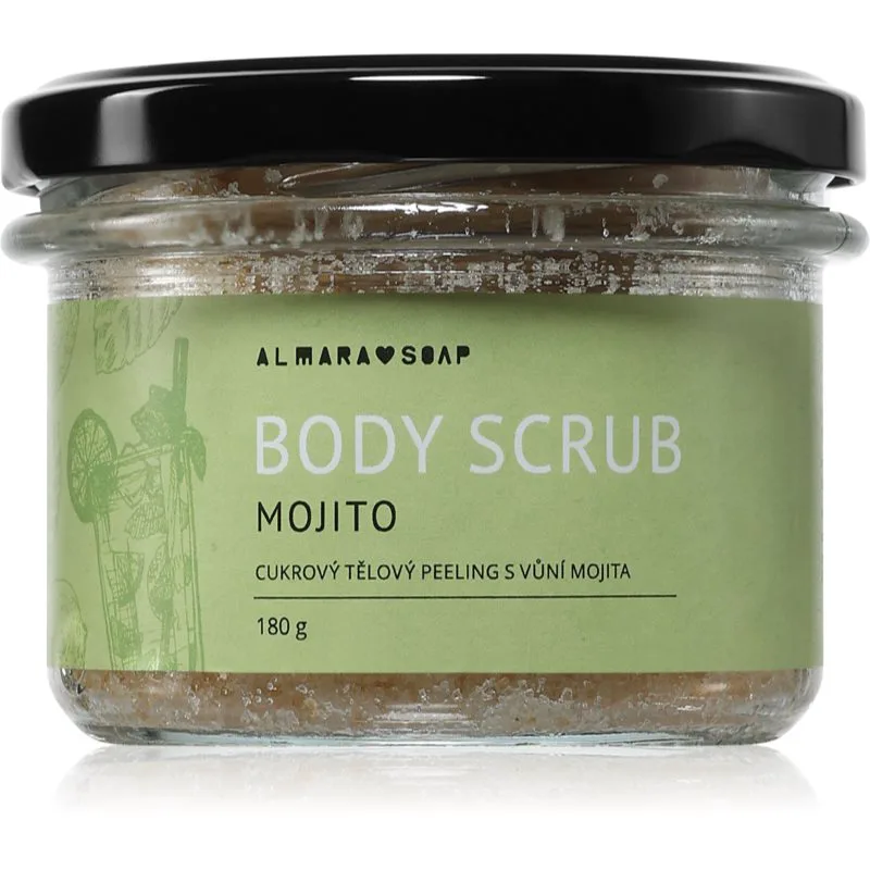 Almara Soap Body Scrub απολέπιση ζάχαρης για το σώμα για κυτταρίτιδα με άρωμα Mojito 180 γρ