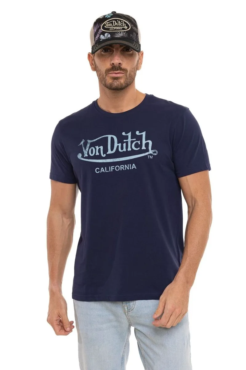 Von Dutch Ανδρικό T-Shirt Logo Tee - Μπλε Σκούρο-VD/P/1/TR/FIRST/6E-BLUE