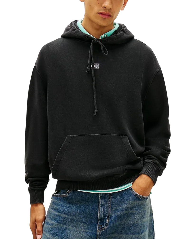 Ανδρικό Φούτερ Μαύρο Tommy Jeans DM0DM22383-BDS