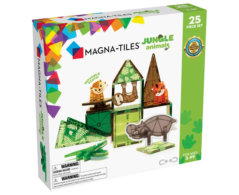 Μαγνητικό Παιχνίδι Κατασκευών Magna-Tiles Jungle Animals 25τμχ.